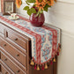 Traditional Damask Table Runner with Tassels - image 2