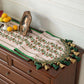 Elegant Floral Table Runner with Tassel Trim - image 3