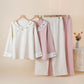 Floral Embroidered Cotton Linen Women's Pajamas - image 0