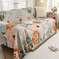 Oil Painting Floral Tassel Sofa Protector - image 4