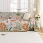 Oil Painting Floral Tassel Sofa Protector - image 1