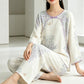 Floral Butterfly Bamboo Fiber Women's Pajamas - image 5
