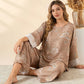 Oriental Print Fiber Women's Loungewear Set - image 4