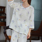 Iris Print Bamboo Fiber Women's Pajamas - image 4
