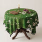 Vintage White Plum Blossom Tassel Tablecloth - image 3