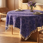 Vintage Branch leaf Tassel Tablecloth - image 3