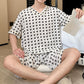 Unisex Mini Check V-Neck Pajama Set - image 1