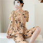 Vintage Floral Short Sleeve Women's Pajamas - image 2