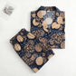 Navy Leopard Print Loungewear Set - image 1
