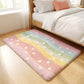 Rainbow Heart Non-Slip Faux Fur Bathroom Rug - image 2