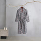 Love Print Cotton Gauze Kimono Robe - Gray - XXL - image 4