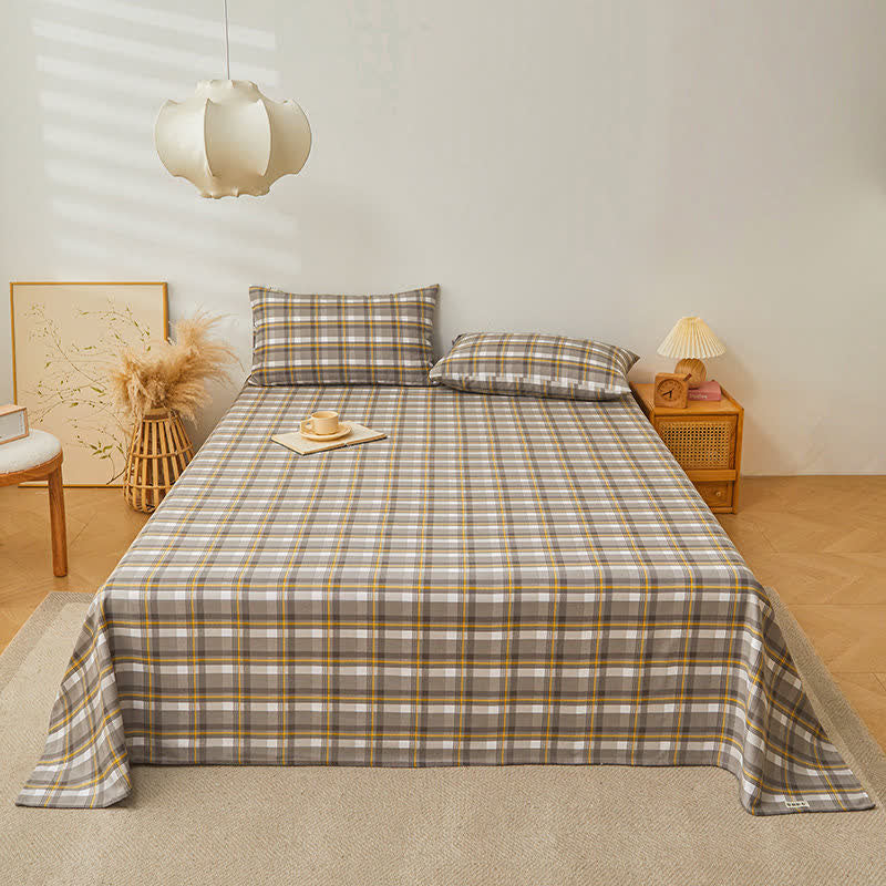 Modern Pure Cotton Plaid Bedspread - image 1
