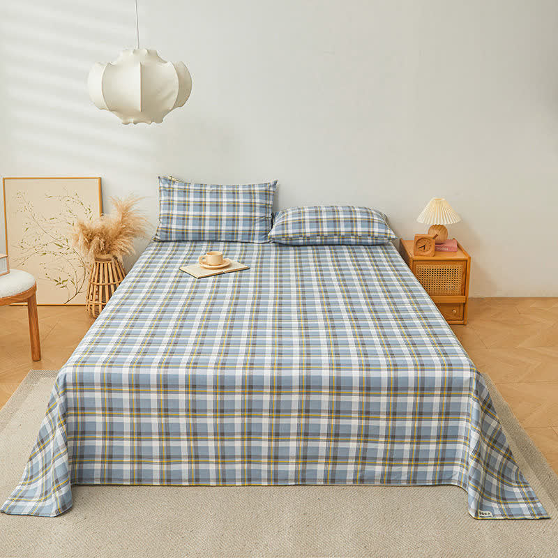 Modern Pure Cotton Plaid Bedspread - image 5