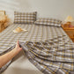 Modern Pure Cotton Plaid Bedspread - image 3
