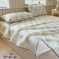 Floral Leaf Cotton Bedspread with Lace Trim - image 2