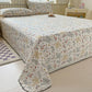 Botanical Leaf Cotton Bedspread with Scalloped Trim - image 1
