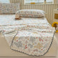 Botanical Leaf Cotton Bedspread with Scalloped Trim - image 5