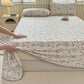 Botanical Leaf Cotton Bedspread with Scalloped Trim - image 6