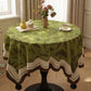 French Country Style Green Floral Tablecloth - image 2
