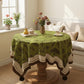 French Country Style Green Floral Tablecloth - image 1