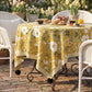 Camellia Floral Pom-Pom Trimmed Tablecloth - image 1