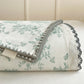 Floral Leaf Cotton Bedspread with Lace Trim - image 5