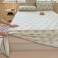 Floral Leaf Cotton Bedspread with Lace Trim - image 3