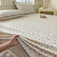 Vintage Floral Cotton Bedspread with Scalloped Trim - image 4