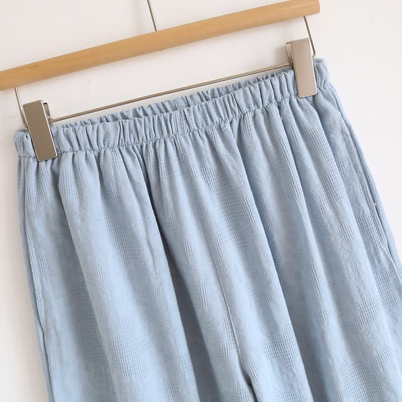 Sky Blue Cotton Pajama Set(PCS) - image 10