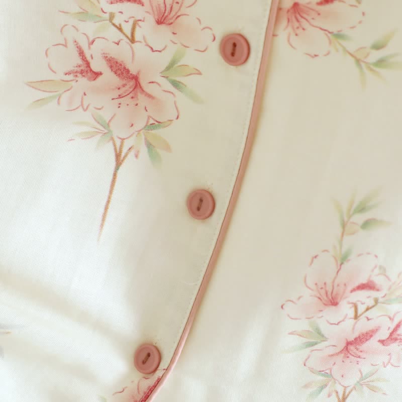Floral Cotton Short Sleeve Pajama Set(3PCS) - image 7