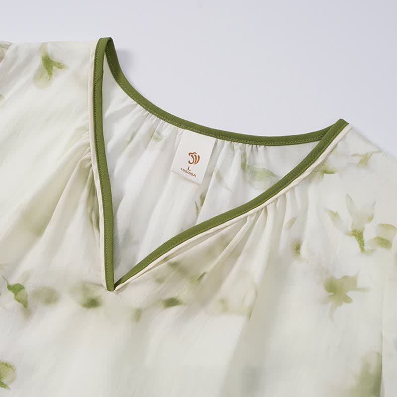 Floral Ruffle Sleeve Lounge Nightdress - image 14