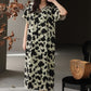 Cotton Front Tie Notch Neck Nightgown - image 1