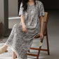 Boho Gray Cotton Tassel Nightgown - image 1