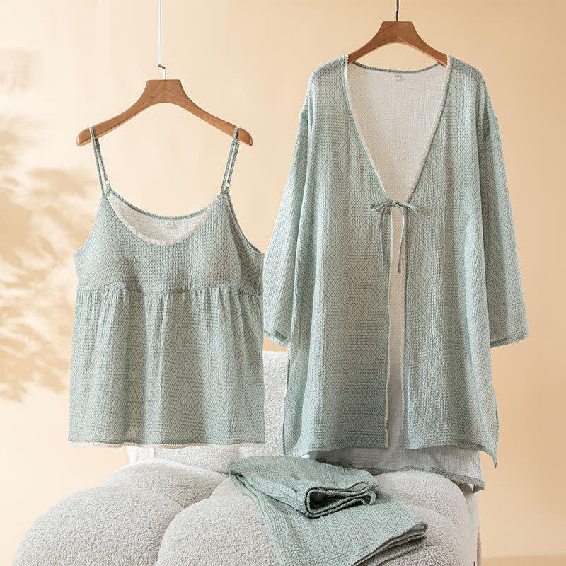 Cotton Printed Women's Pajama Set(3PCS) - image 6