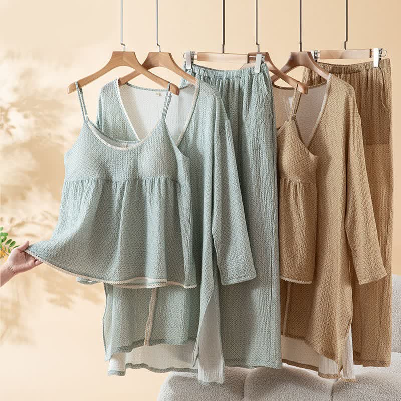 Cotton Printed Women's Pajama Set(3PCS) - image 1