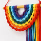 Handwoven Rainbow Cotton Rope Wall Hanging Decor - image 3