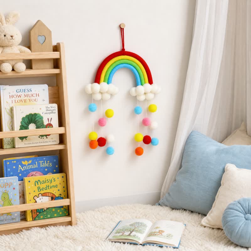 Handwoven Nordic Rainbow Wall Hanging Decor - image 1
