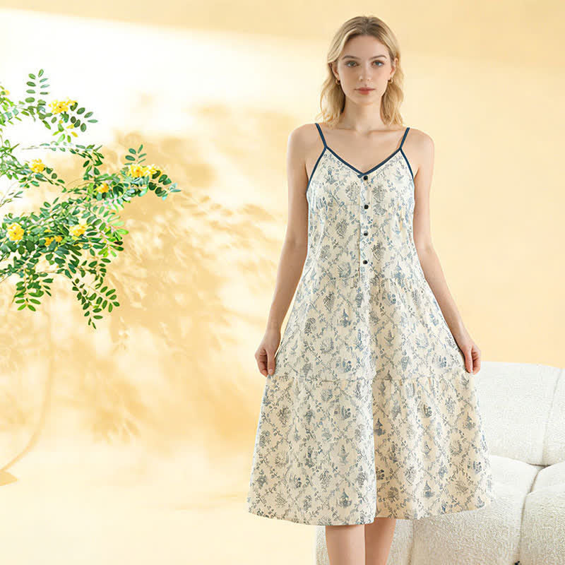 Floral Cotton Camisole Women's Nightgown - image 2