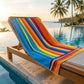 Rainbow Stripe Microfiber Beach Towel - image 0