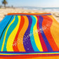 Rainbow Stripe Microfiber Beach Towel - image 4