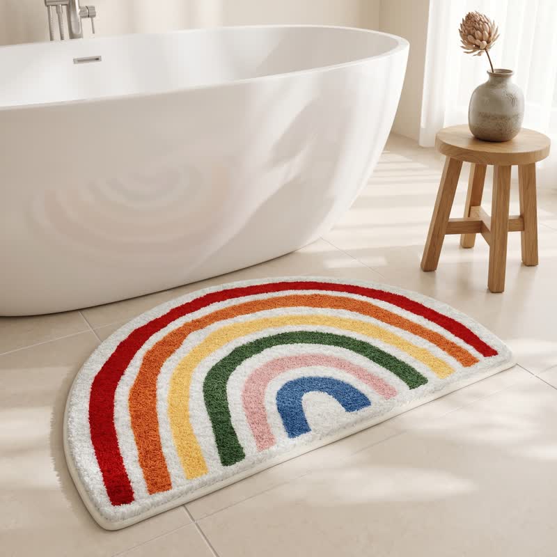 Rainbow Arch Faux Cashmere Bath Rug - image 3