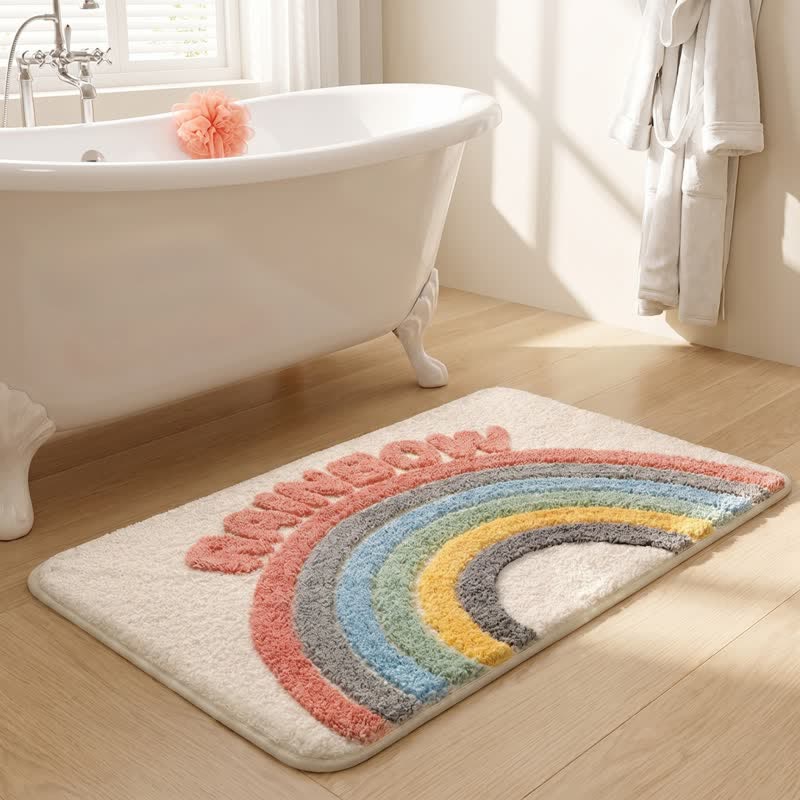 Modern Rainbow Plush Bath Rug - image 4