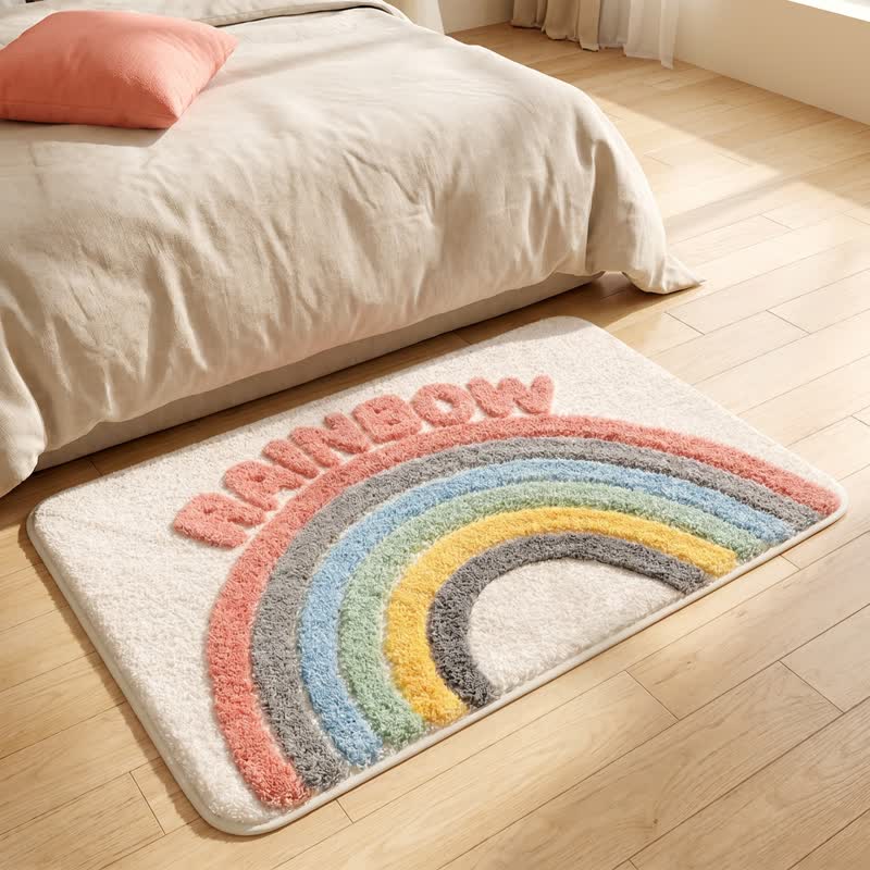 Modern Rainbow Plush Bath Rug - image 2