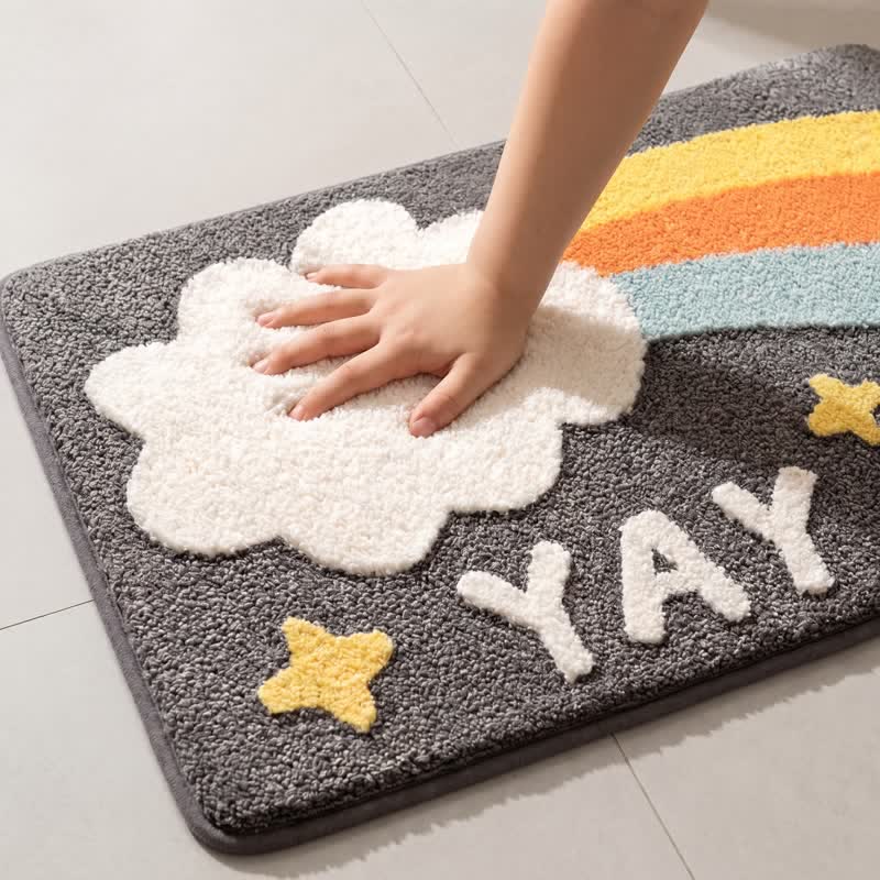 YAY Rainbow Faux Cashmere Bath Rug - image 4