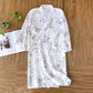 Elegant Purple Floral Cotton Kimono Robe - image 1