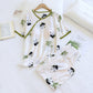 Padded Panda Short Sleeve Capri Pajamas - image 1