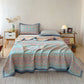 Geometric Wheat 3-Layer Muslin Cotton Quilt - image 3