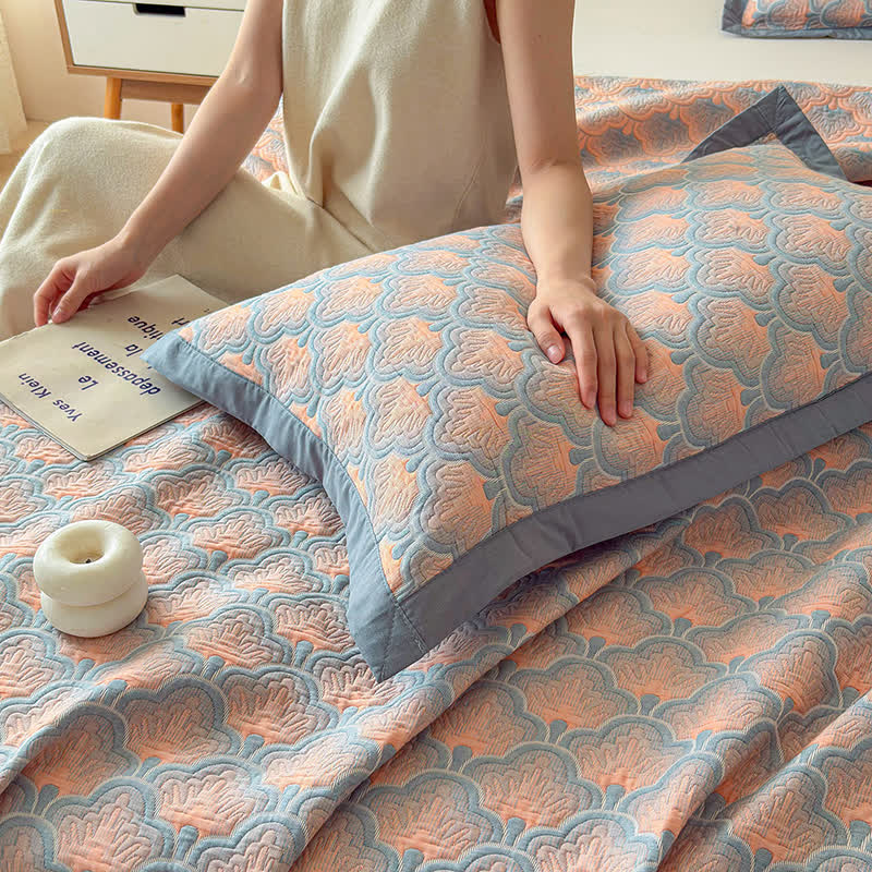 Jacquard Sea Shell 3-Layer Muslin Cotton Quilt - image 9