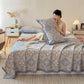 Milanese Medallion Tile Cotton Gauze Bedspread Quilt - image 2