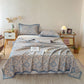 Milanese Medallion Tile Cotton Gauze Bedspread Quilt - image 4